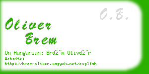 oliver brem business card